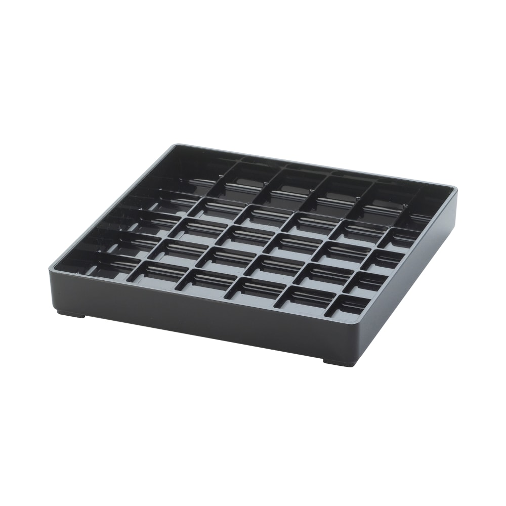 Cal-Mil 681-6-13 Standard Drip Tray, Square, 6" X 6 in, Black
