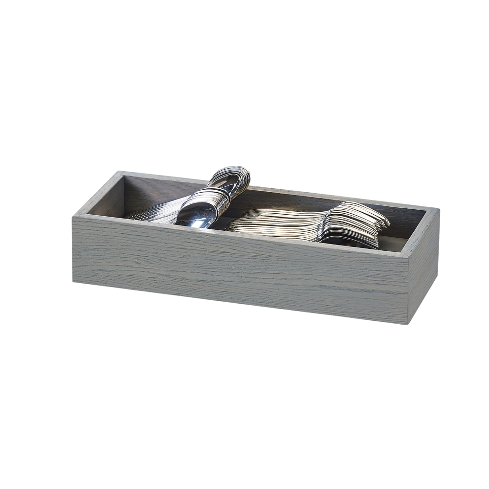 151-381983 Rectangular Silverware Caddie w/ (2) Compartments, Gray