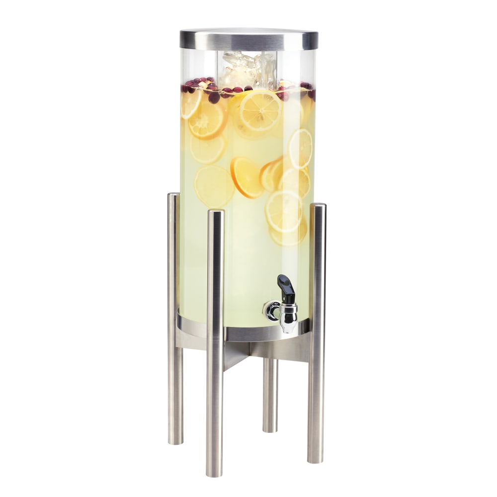 151-3565355 3 gal Beverage Dispenser w/ Ice Tube - Plastic Container, Stainless Base