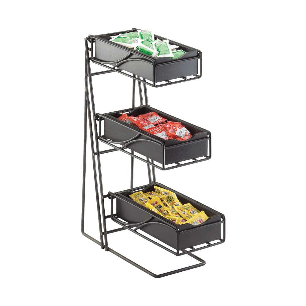 151-12351396 Condiment Organizer w/ (3) Bins - Black