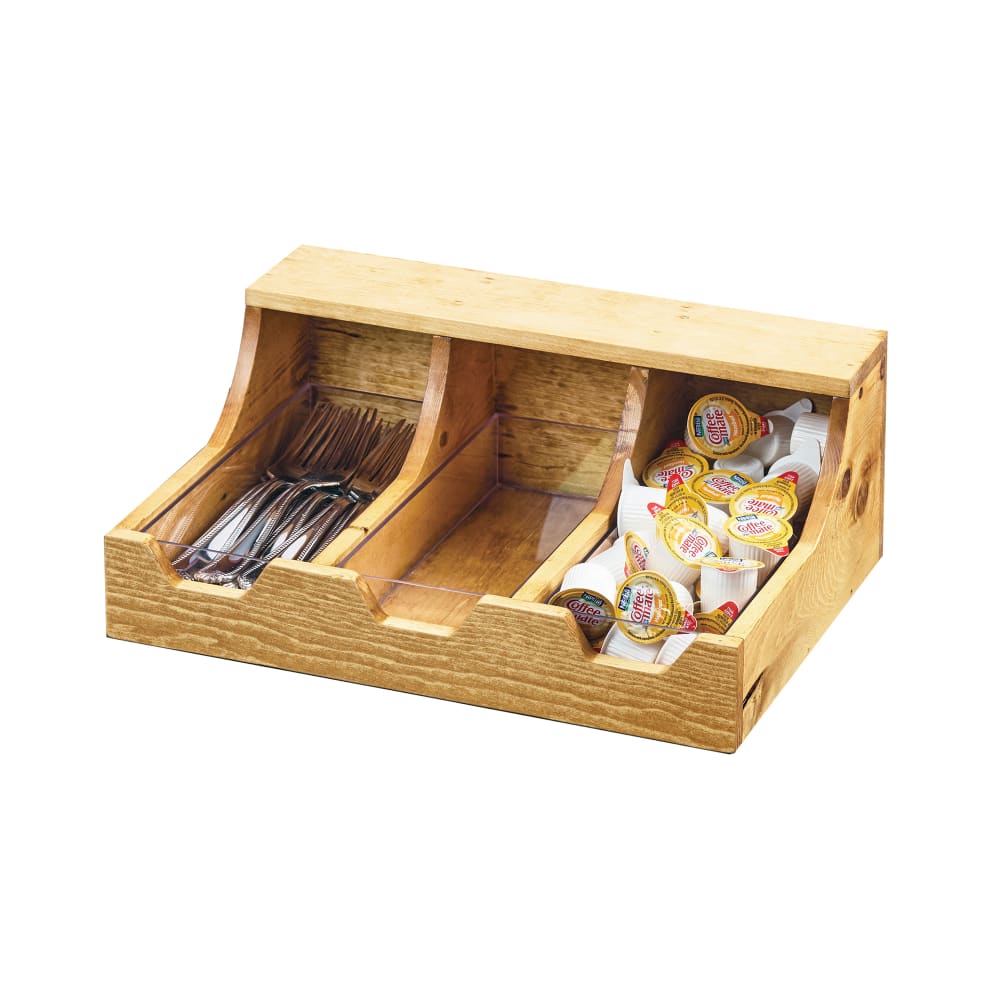 151-3613399 Condiment Organizer w/ (3) Bins - Brown