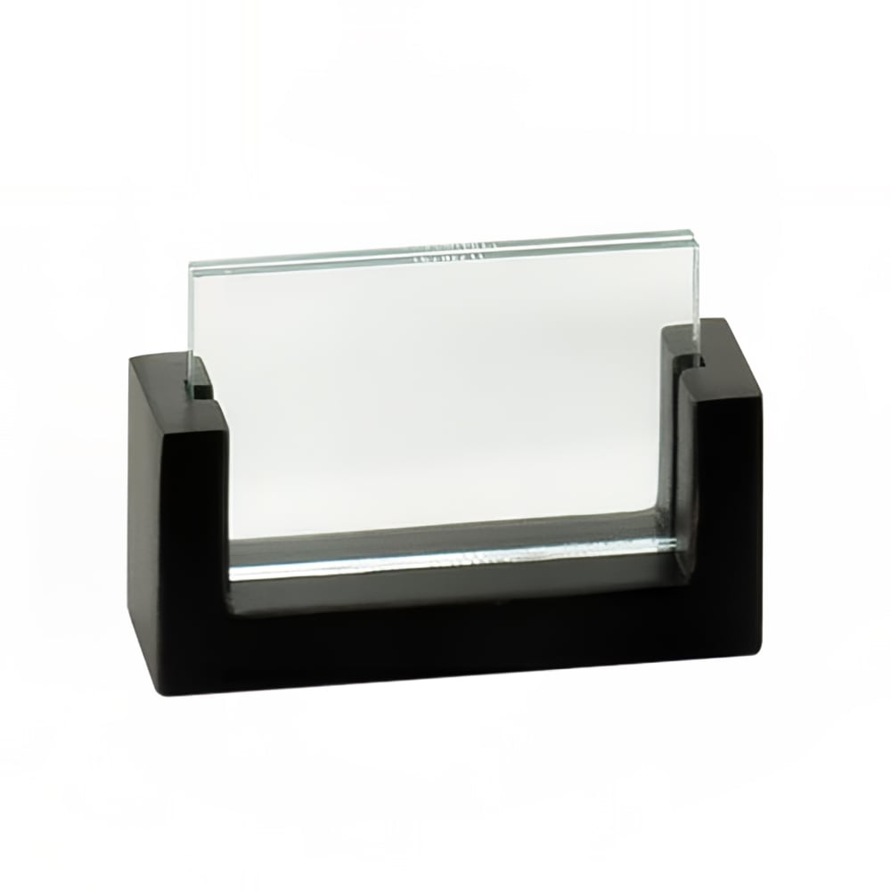 151-15103296 Tabletop Menu Card Holder - 2" x 3 1/2", Acrylic/Midnight Bamboo