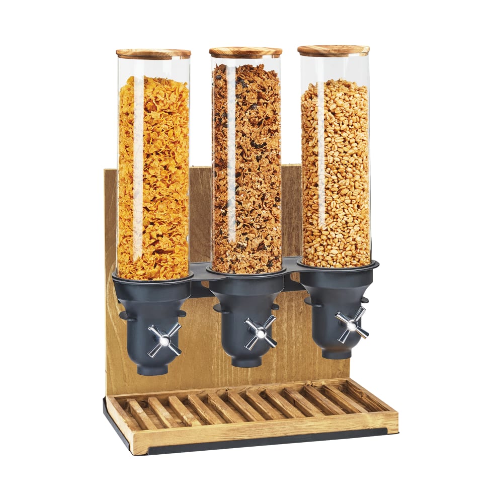 CalMil 3584399 Countertop Cereal Dispenser, (3) 4 1/2 liter Hoppers