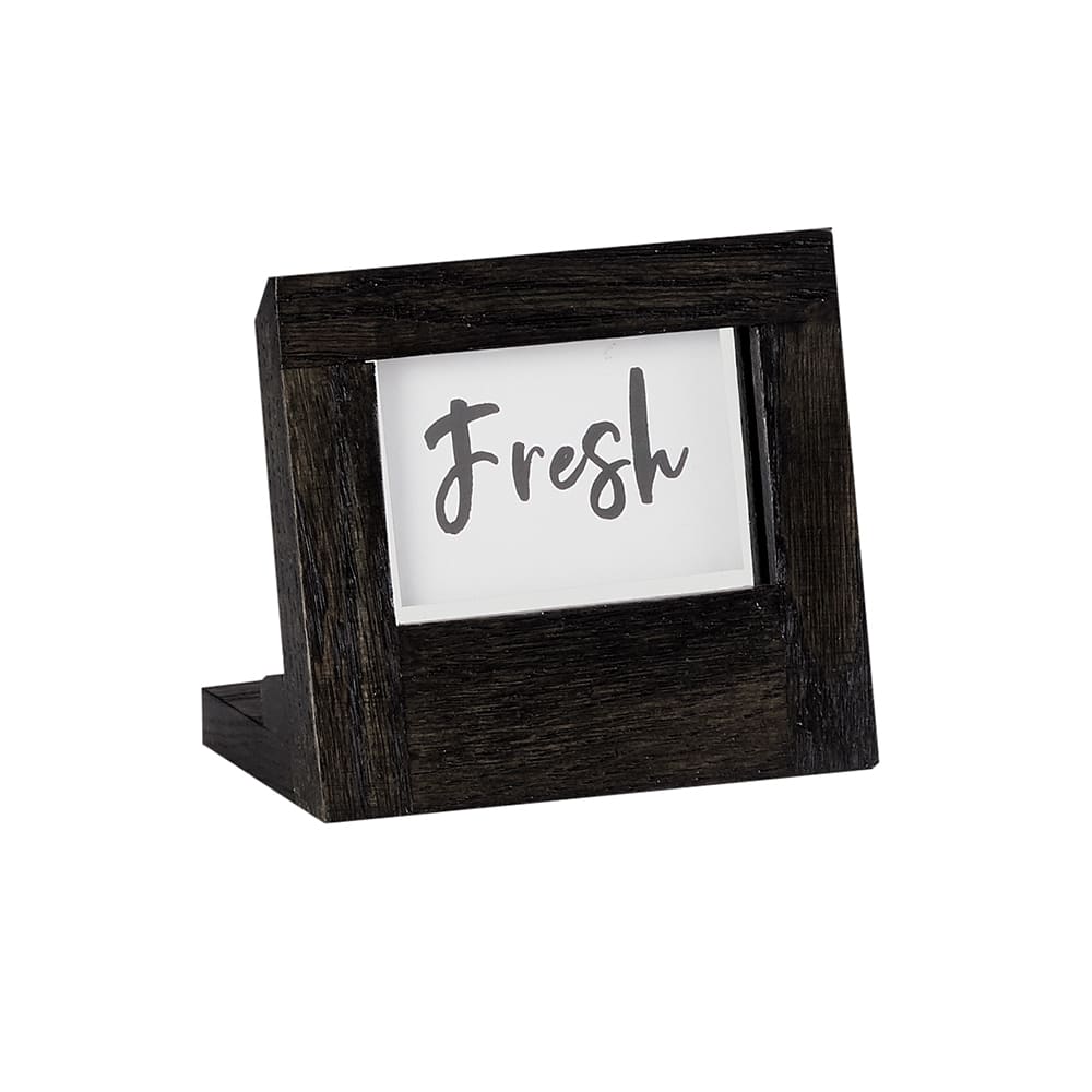 CalMil 38252387 Tabletop Menu Card Holder 2" x 3 1/2", Oak, Dark Gray