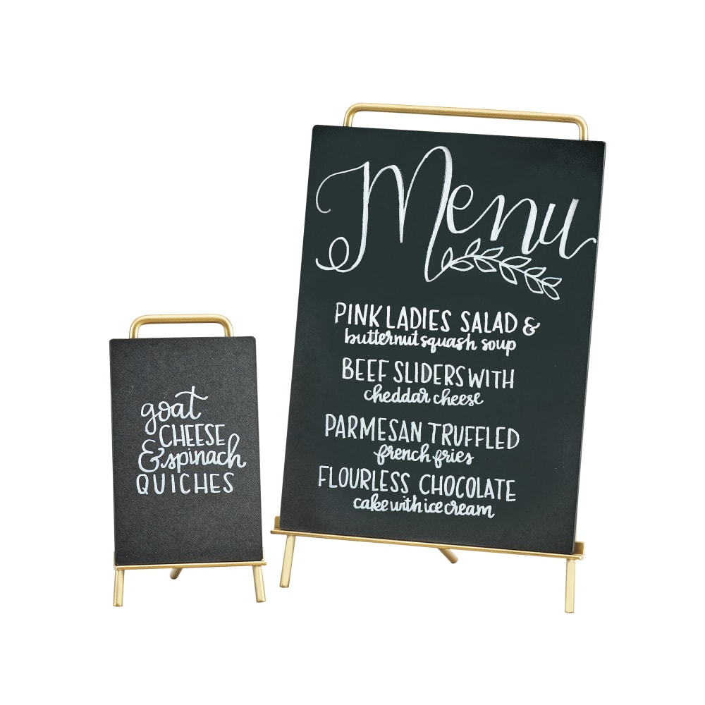 151-371781146 Tabletop Chalkboard w/ Easel - 8 1/2"W x 11"H, Brass