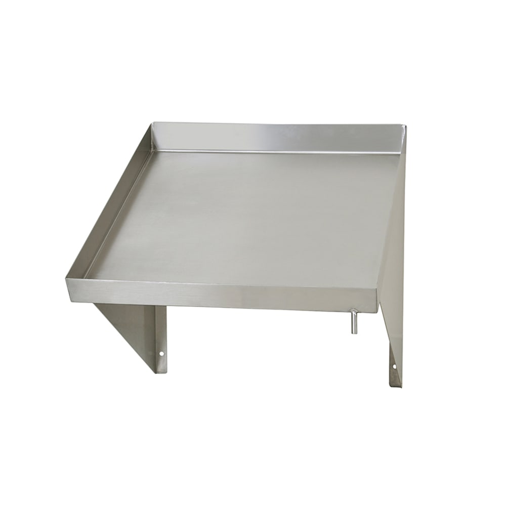 241-606641 Solid Wall Mounted Rack Shelf, 21"W x 21"D, Stainless
