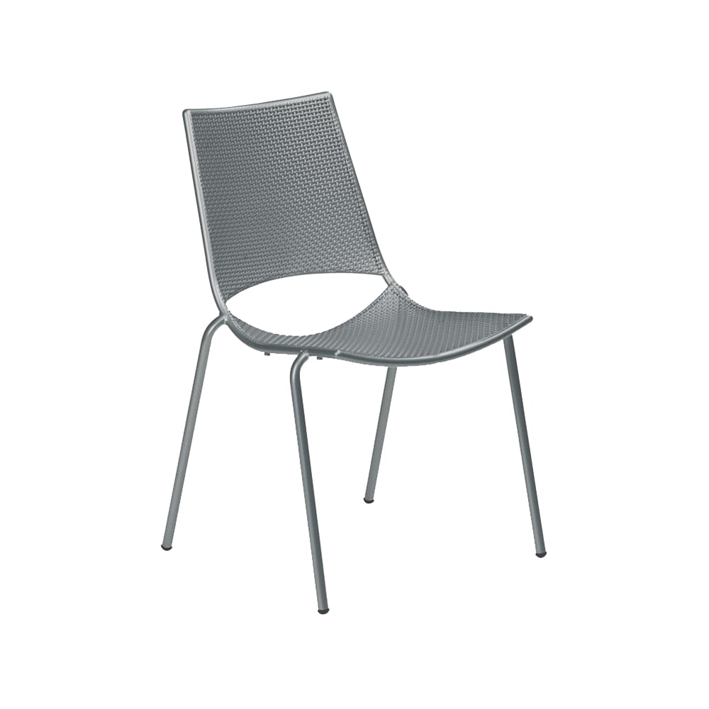 185-150AIRON Topper Indoor/Outdoor Stackable Side Chair - Steel, Gray