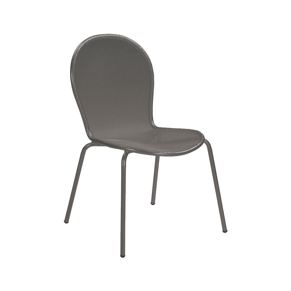 185-111ABRONZE Ronda Indoor/Outdoor Stackable Side Chair - Steel, Bronze