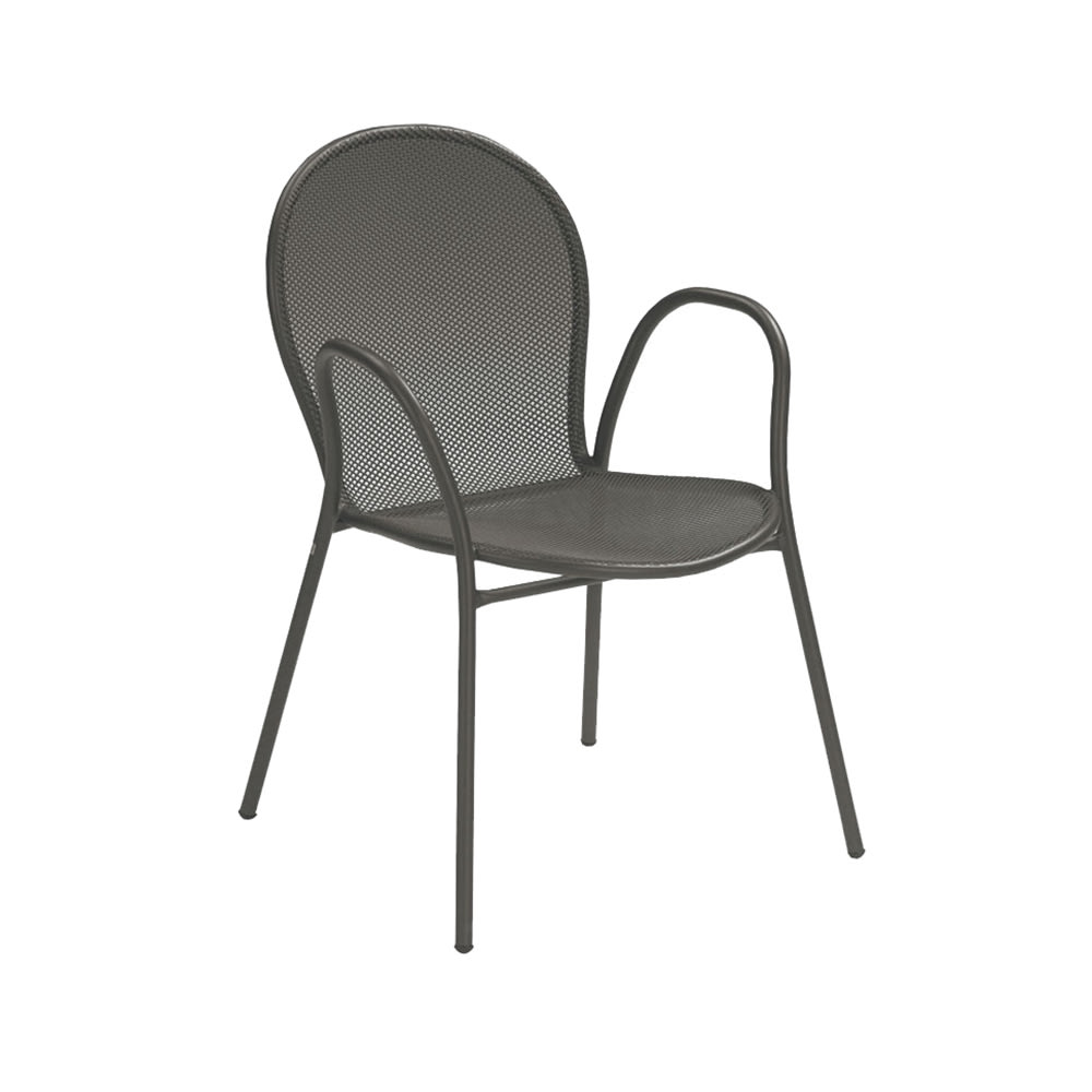 185-116HDABRONZE Ronda Heavy Duty Indoor/Outdoor Stackable Armchair - Steel, Bronze