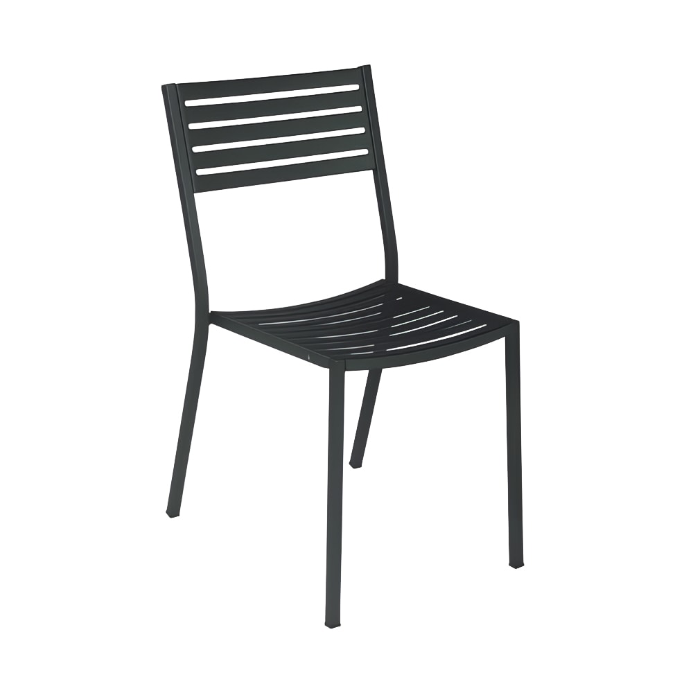185-263AIRON Segno Indoor/Outdoor Stackable Side Chair - Steel, Gray