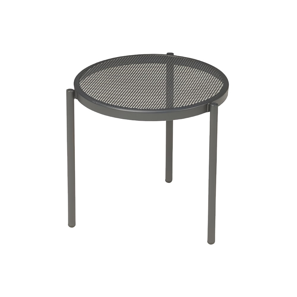 185-100ABRONZE 16" Round Disco Indoor/Outdoor Low Table - Steel, Antique Bronze