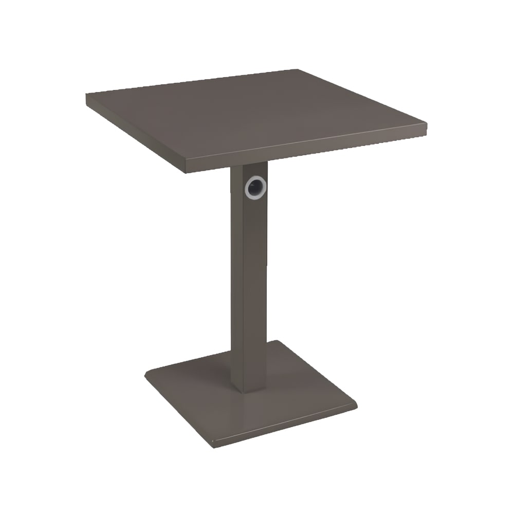 185-473KABRONZE 32" Square Lock Indoor/Outdoor Table - Steel, Antique Bronze