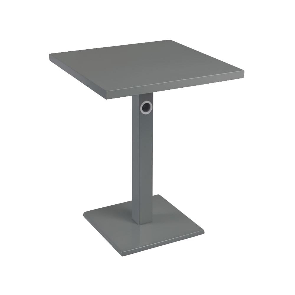 185-473KAIRON 32" Square Lock Indoor/Outdoor Table - Steel, Antique Iron