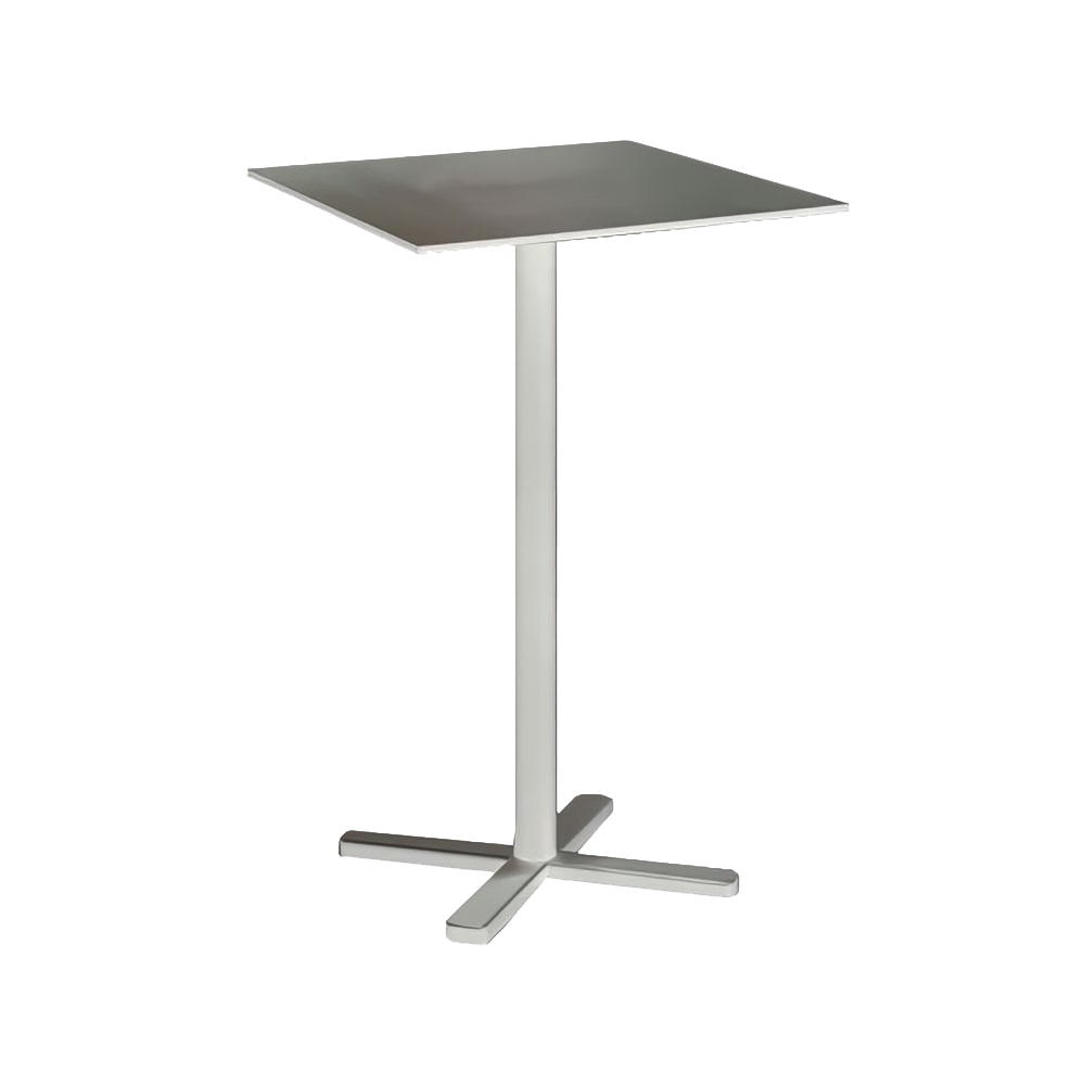 185-528WHT 28" Square Darwin Indoor/Outdoor Bar Table - Steel, Antique White