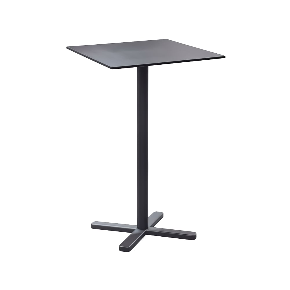 185-528BL 28" Square Darwin Indoor/Outdoor Bar Table - Steel, Antique Black