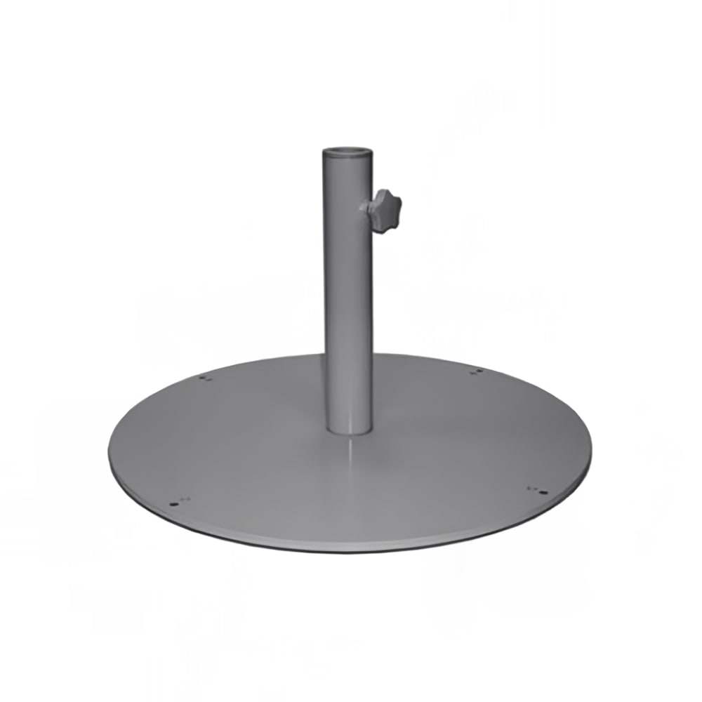 185-925 2 ft Round Shade Umbrella Base - 105 lb, Steel, Antique Iron