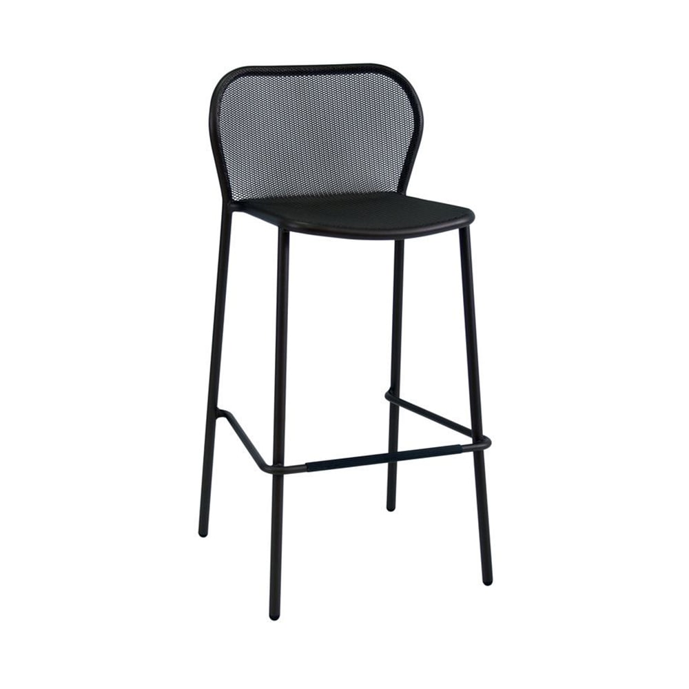185-52324 40 1/2" Darwin Barstool w/ Mesh Back & Seat - Steel, Antique Black