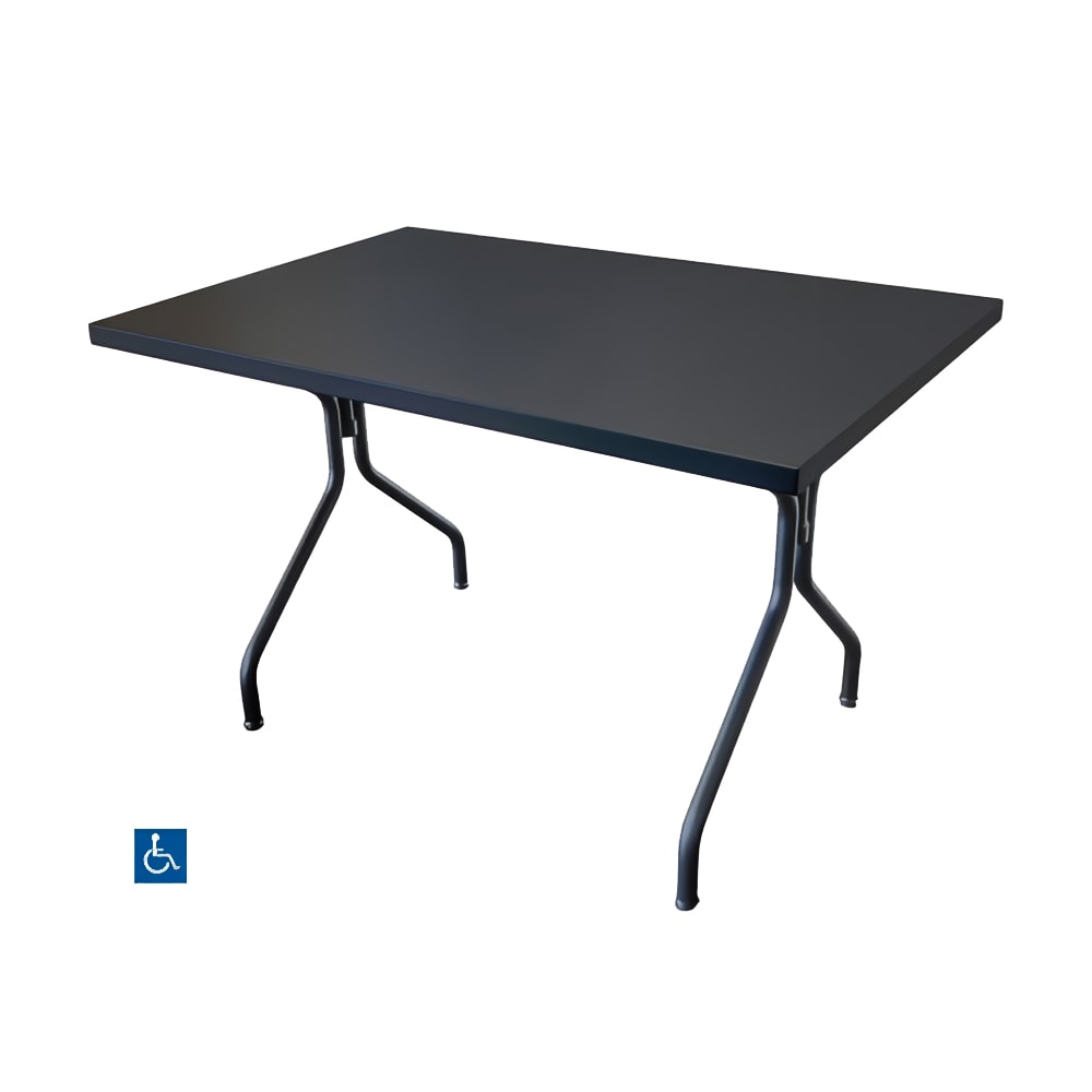 185-83722 Rectangular Indoor/Outdoor ADA Table - 48" x 32", Steel, Antique Iron