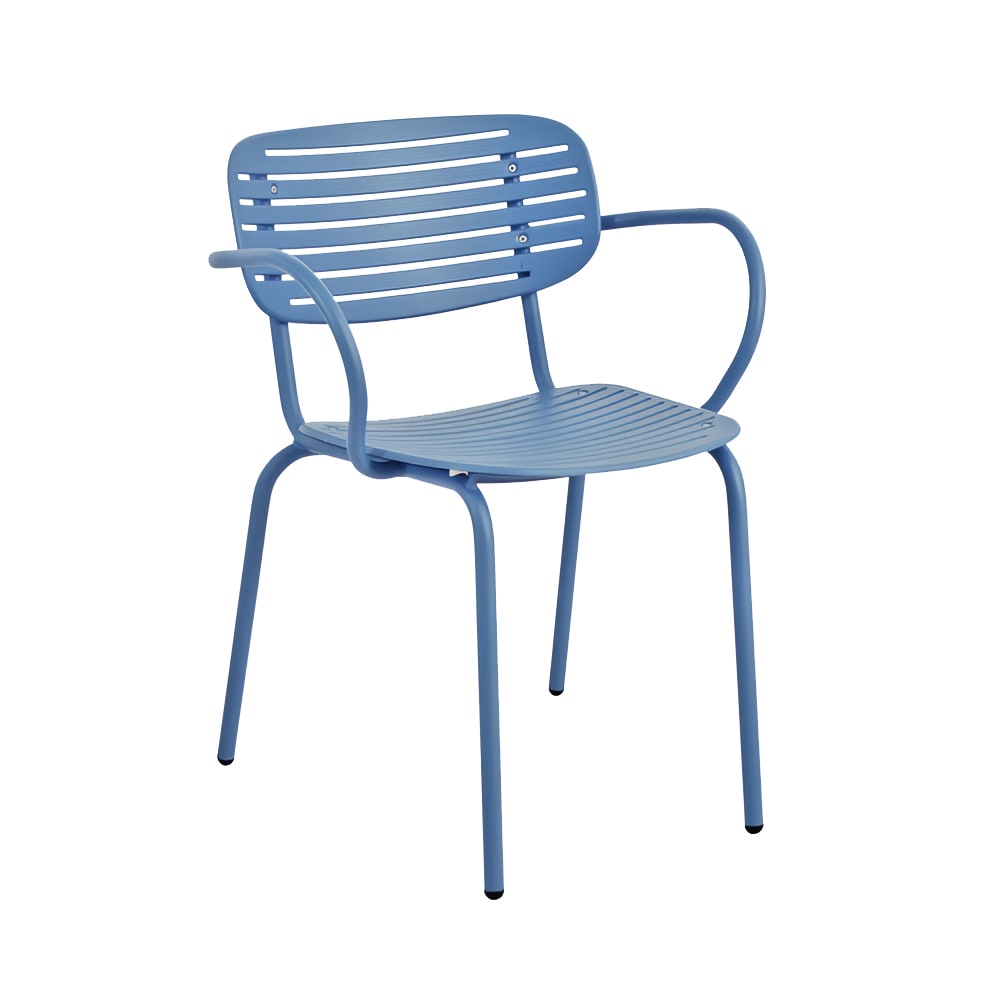 185-64016 Mom Indoor/Outdoor Stackable Armchair - Steel, Blue
