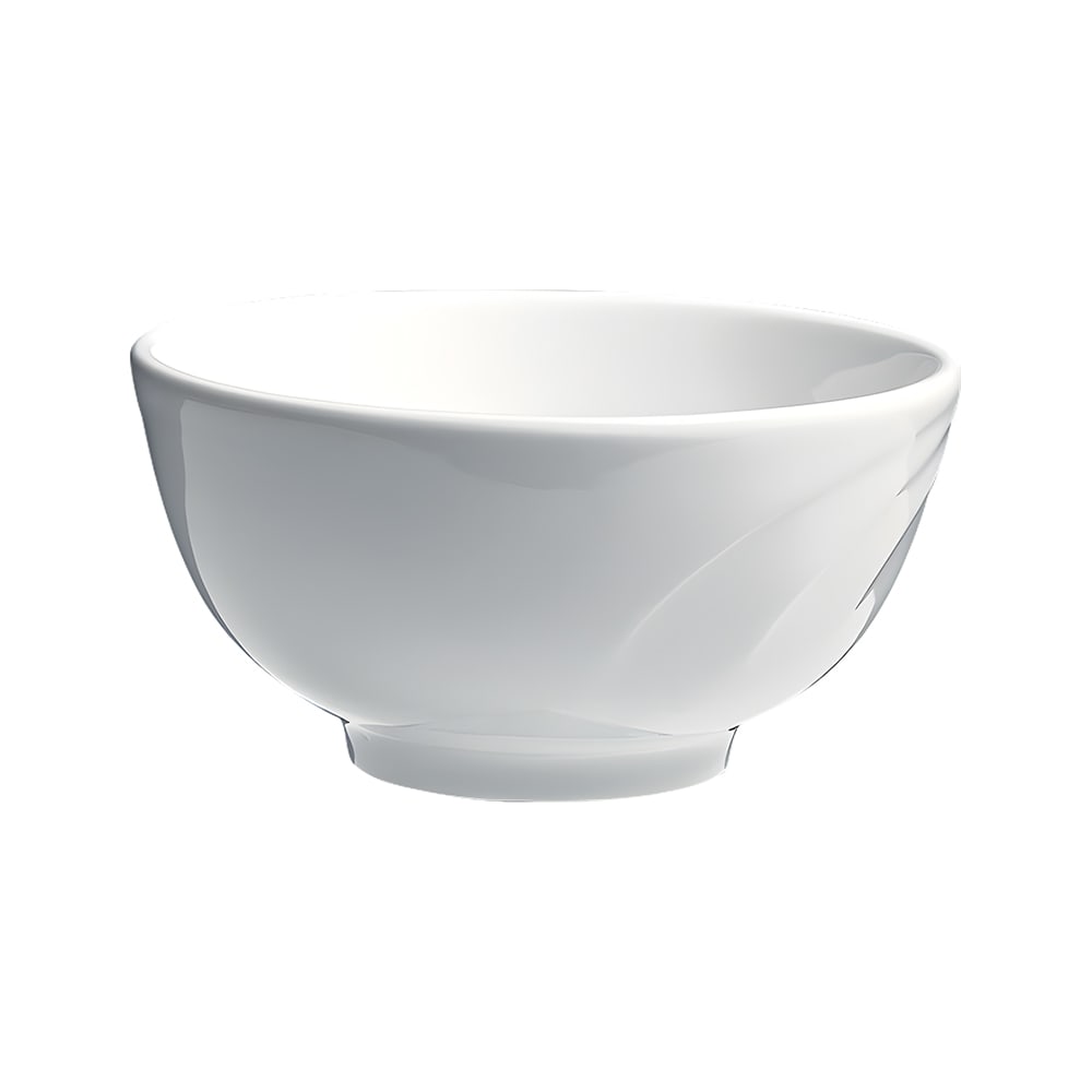 057-30189 7 oz Bostonian Embossed Rice Bowl - Ceramic, White