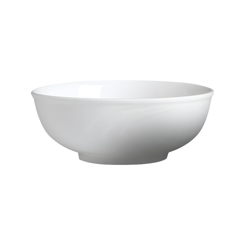 057-30194 88 oz Round Bostonian Embossed Soup Bowl - Ceramic, White