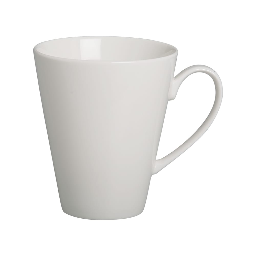057-6107828 12 oz Dynasty Large Latte Mug - Ceramic, White