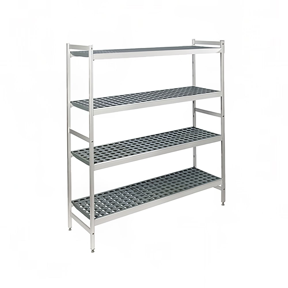 197-4R47B71 47" NSF 4-Tier Heavy-Duty Plastic Shelving Unit - Fermostock®, 18"W, 71&quo...
