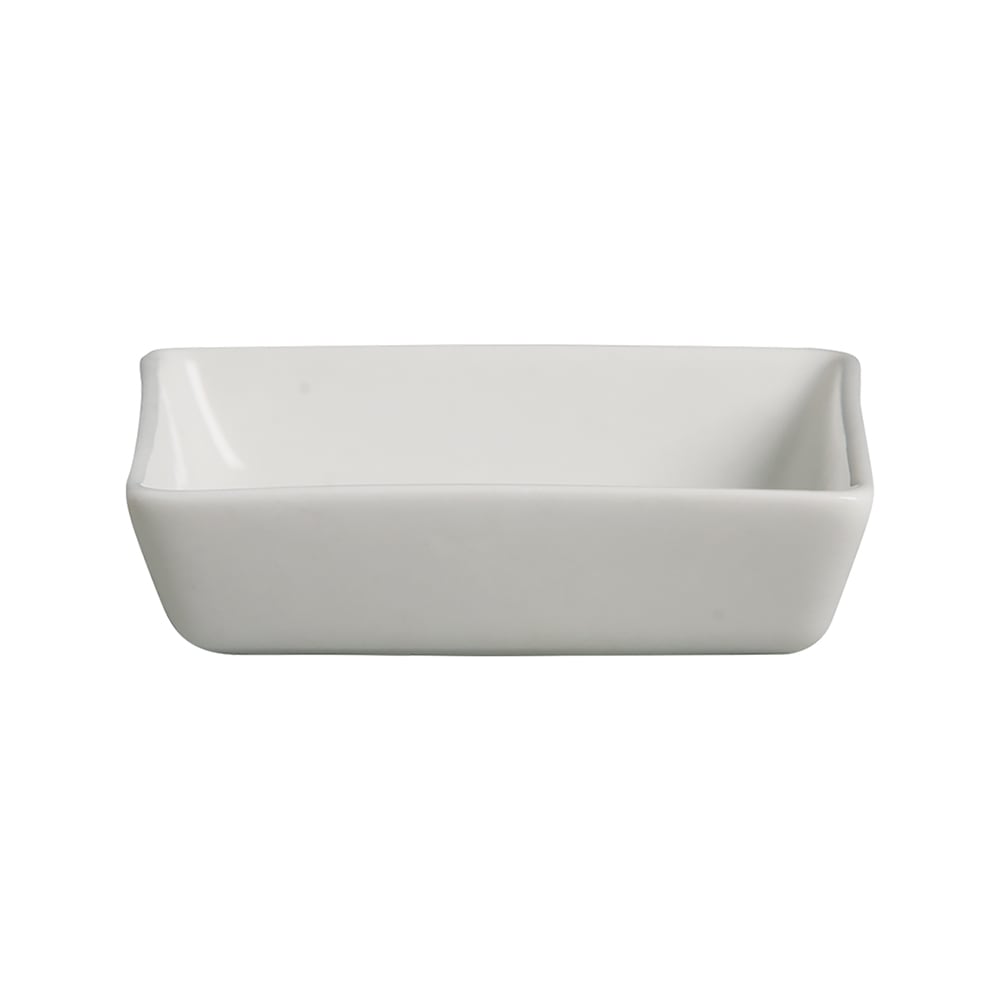 057-710885 3 1/2 oz Square Bowl - Ceramic, White
