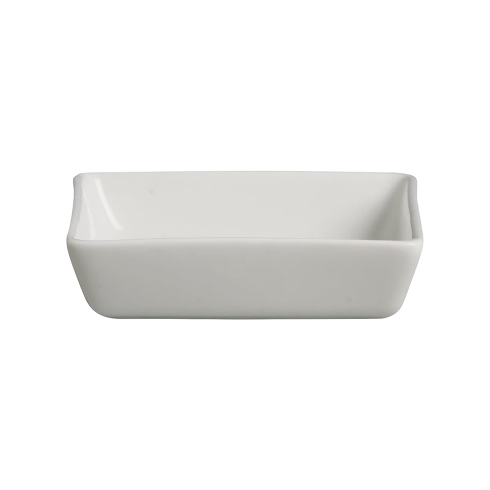 057-710875 2 oz Square Bowl - Ceramic, White