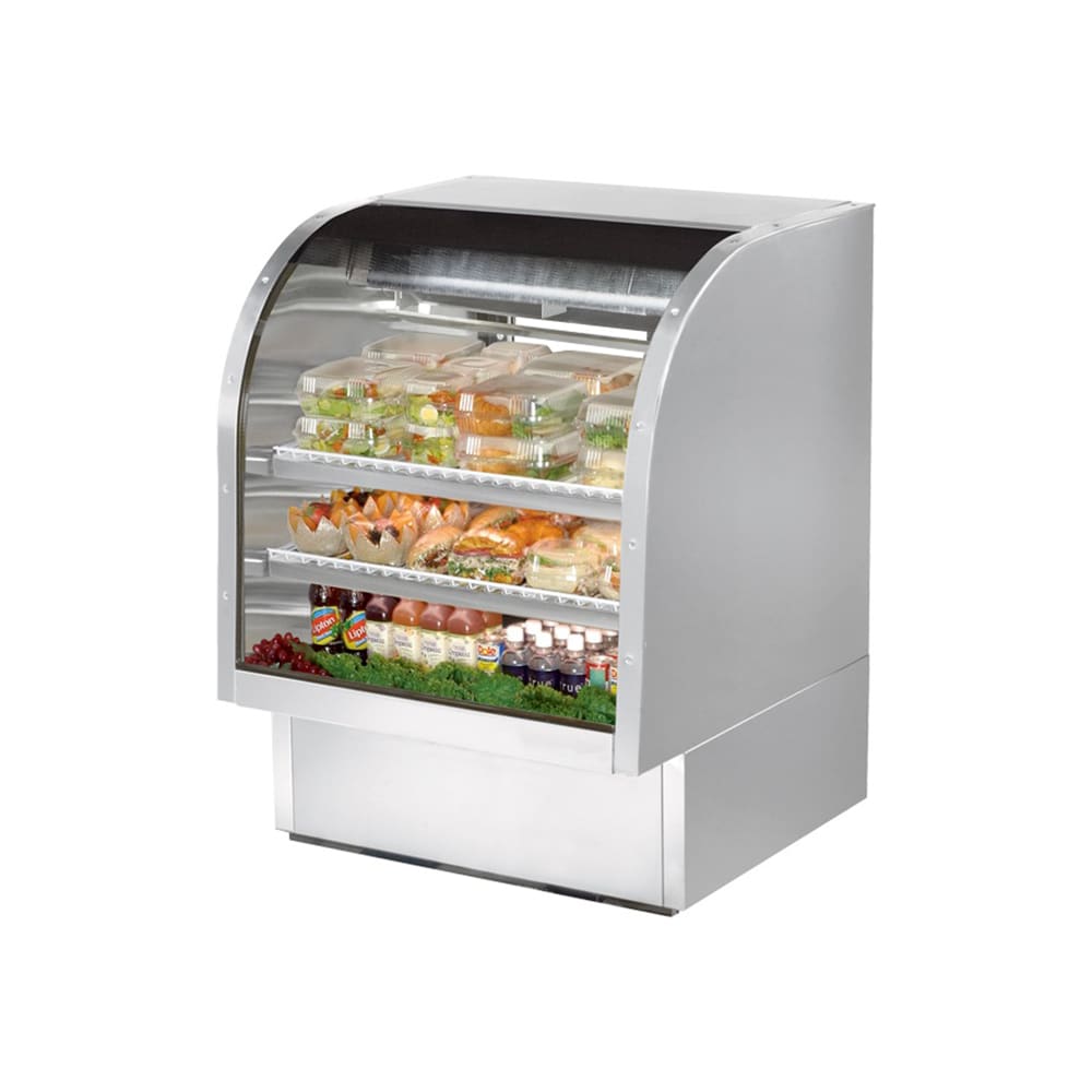 598-TCGG36SHCLD 36 1/4" Full Service Deli Case w/ Curved Glass - (3) Levels, Stainless Steel...