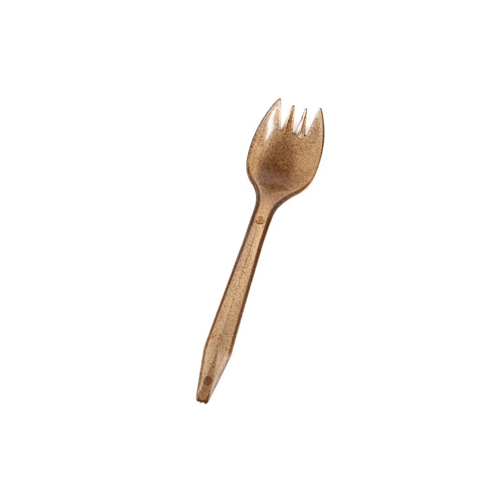 745-770323 Disposable Spork - Upcycled Agave, Brown