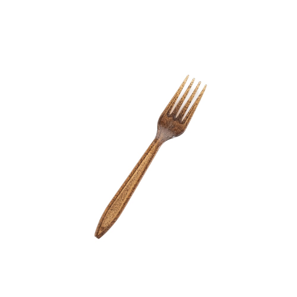 745-770310 Disposable Fork - Upcycled Agave, Brown