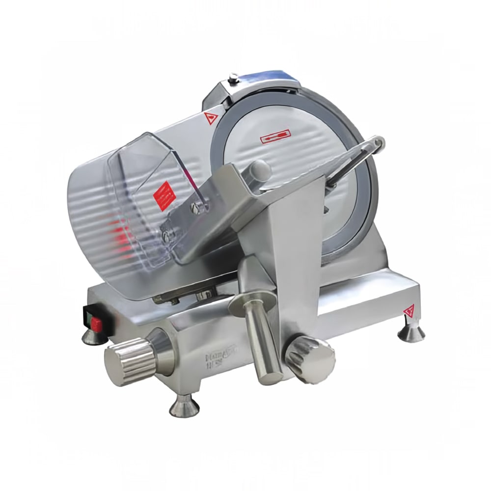 027-HBS250L Manual Meat Slicer w/ 10" Blade - Belt Driven, 1/5 hp