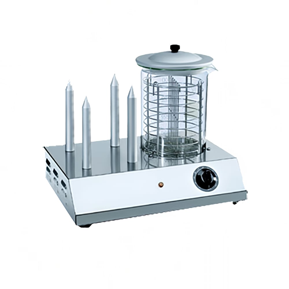 027-HOTDOG Hot Dog Steamer w/ (30) Hot Dog Capacity & (4) Bun Warmers, 120v