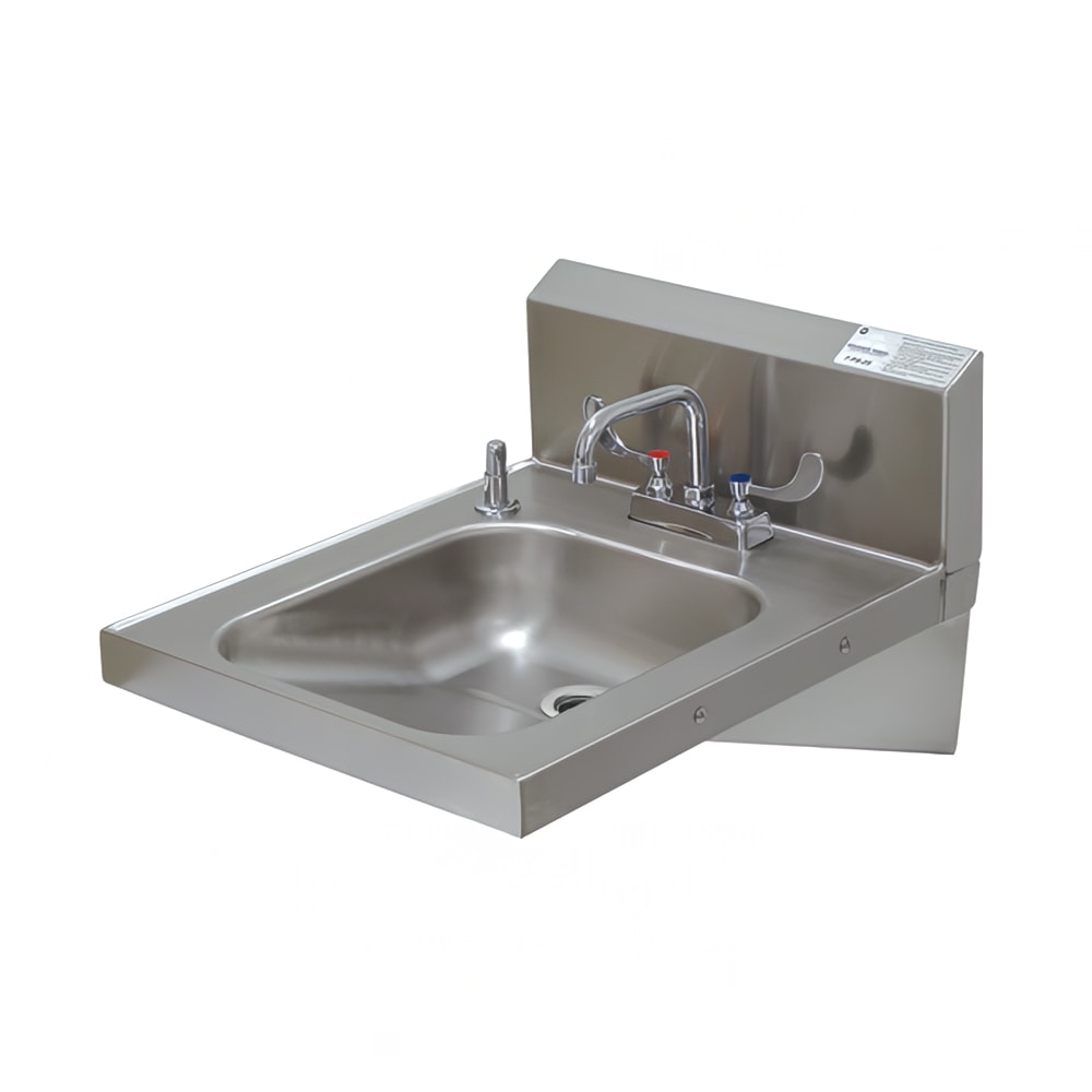 009-7PS25 Wall Mount Commercial Hand Sink w/ 14"L x 16"W x 5"D Bowl, ADA Compliant