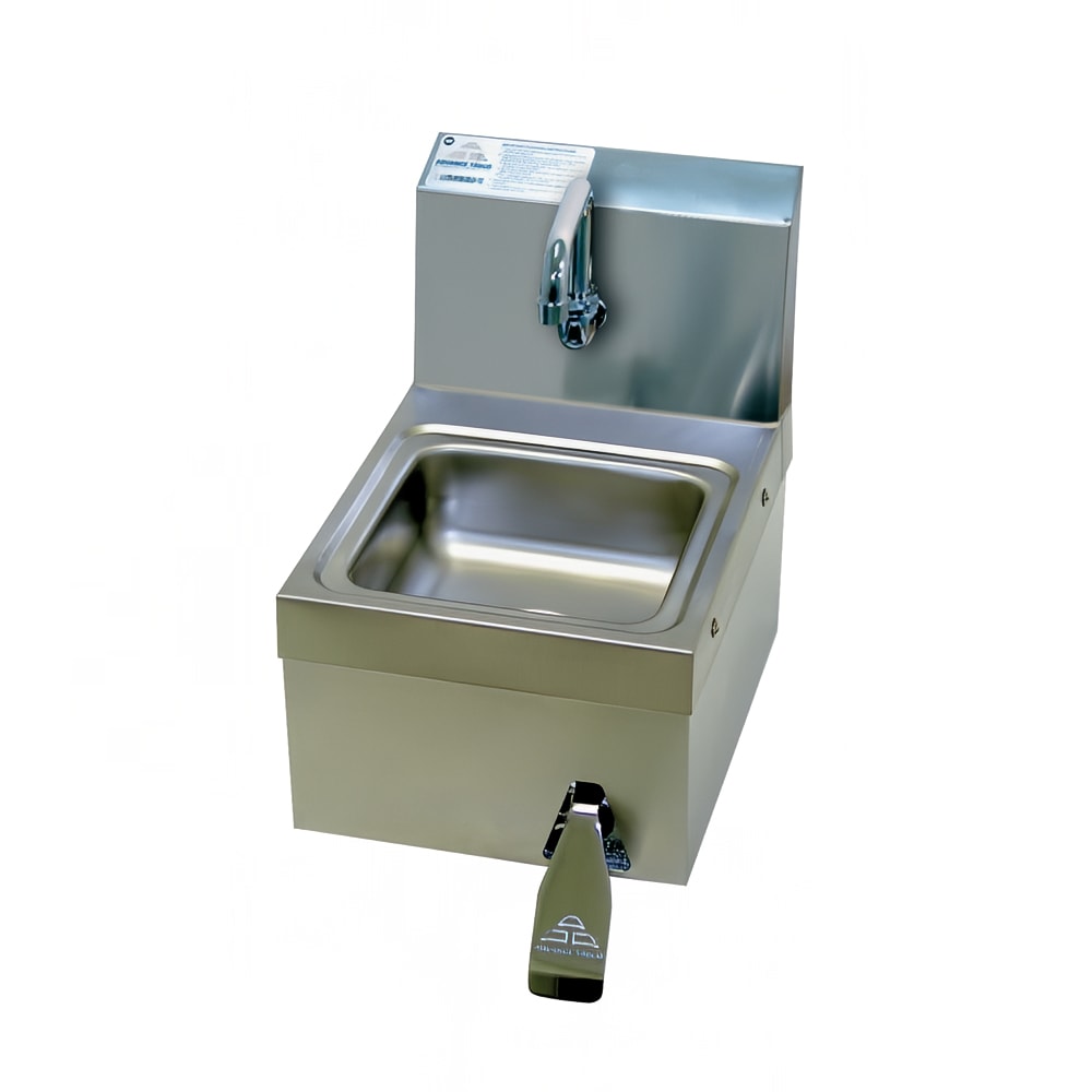 009-7PS63 Wall Mount Commercial Touchless Hand Sink w/ 9"L x 9"W x 5"D Bowl, Knee...