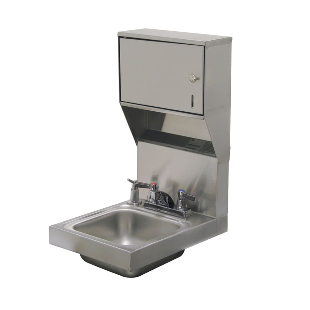 009-7PS83 Wall Mount Commercial Hand Sink w/ 9"L x 9"W x 5"D Bowl, Soap Dispenser