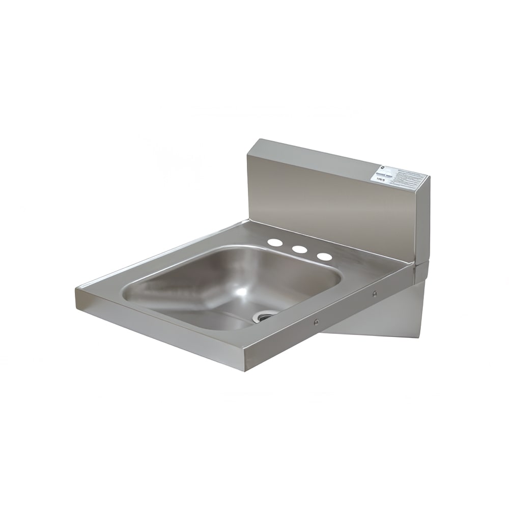 009-7PS75 Wall Mount Commercial Hand Sink w/ 14"L x 16"W x 5"D Bowl, Basket Drain