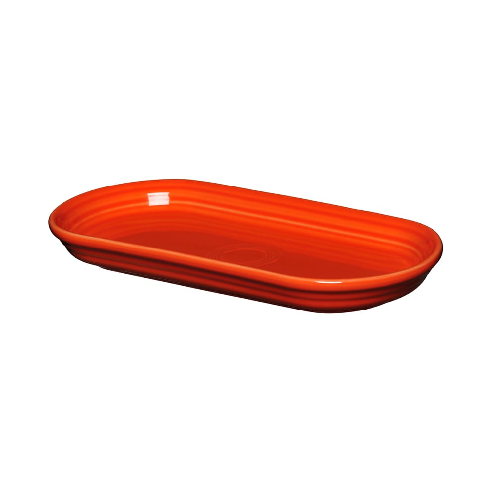 706-HL412338 Oblong Fiesta Bread Tray - 12" x 5 3/4", China, Poppy