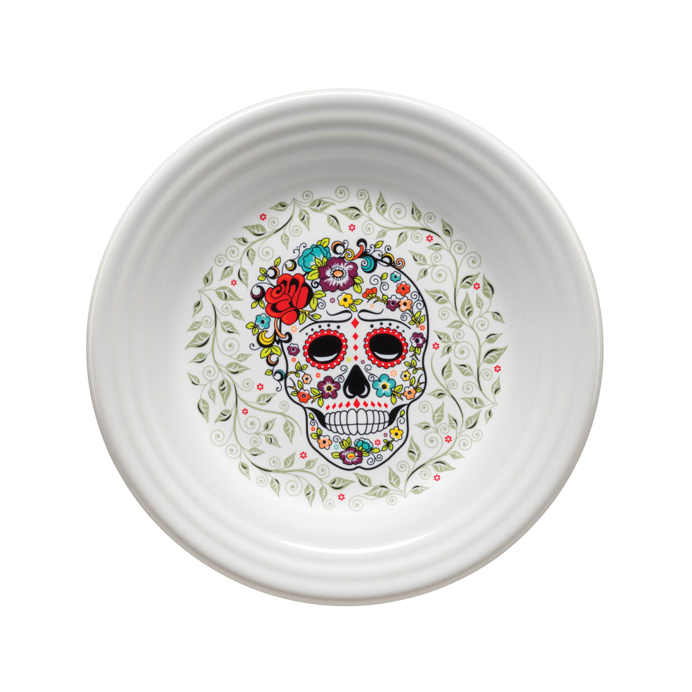 706-HL46541823 9" Round Skull and Vine Luncheon Plate - China, Sugar