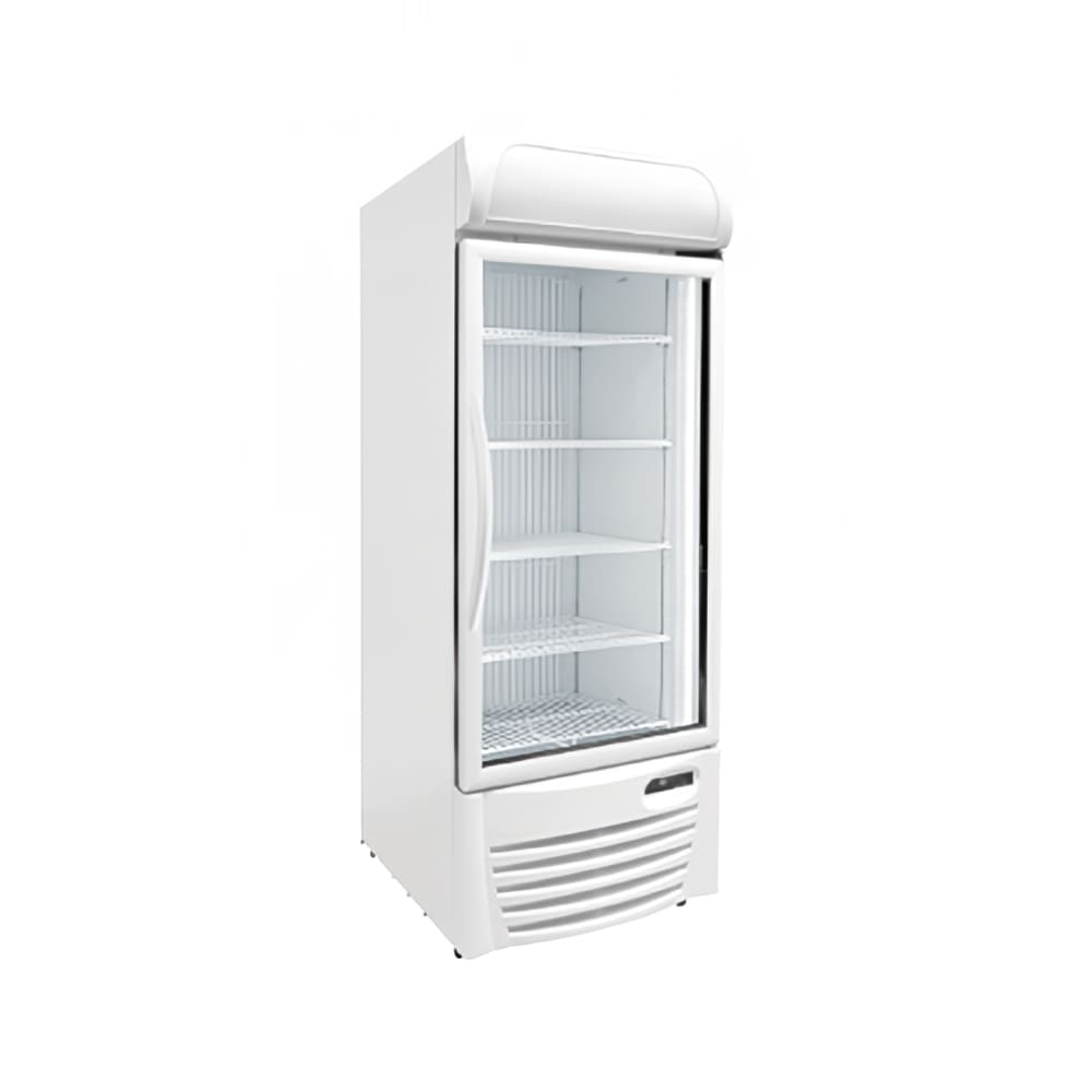 864-GDF22 30" One Section Display Freezer w/ Swing Door - Bottom Mount Compressor, White, 11...
