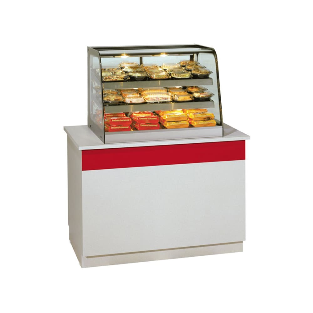 204-CH4828 47" Full Service Countertop Heated Display Case  - (3) Shelves, 120v