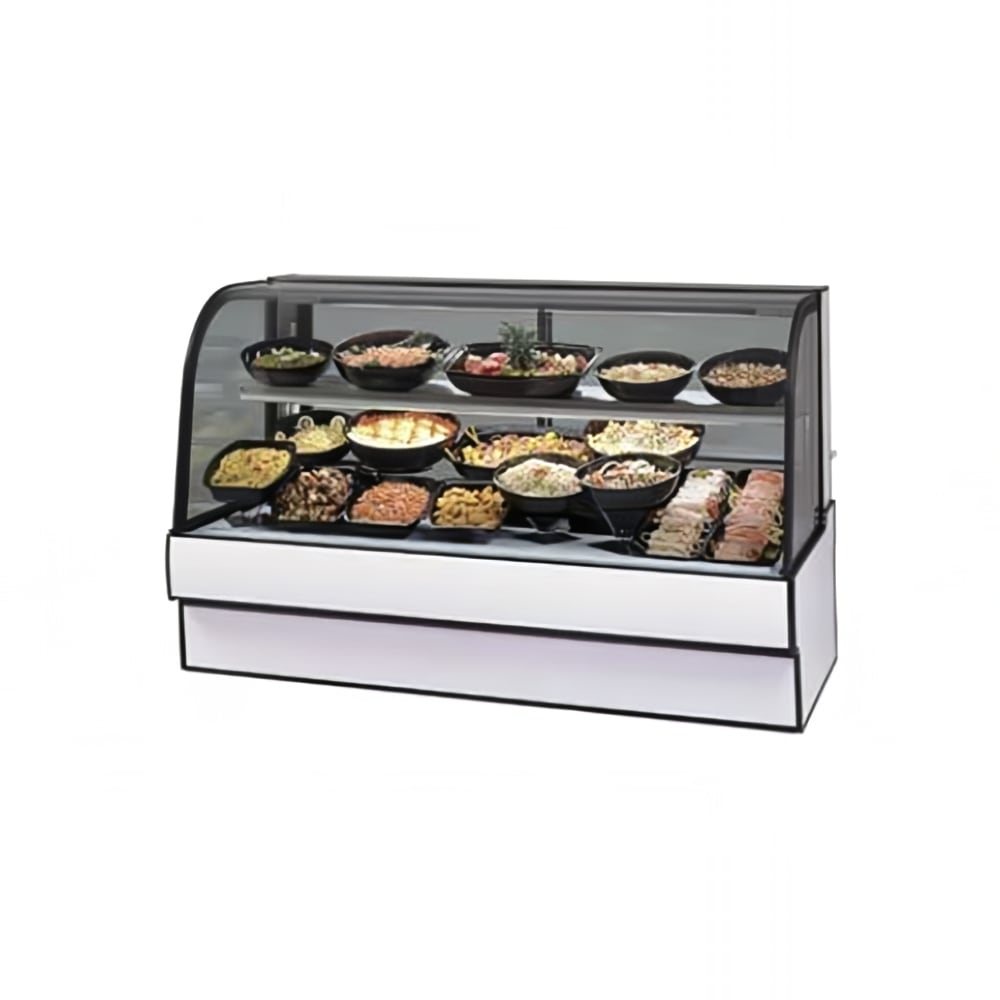 204-CGR5048CDBLK 50" Full Service Deli Case w/ Curved Glass - (2) Levels, 120v