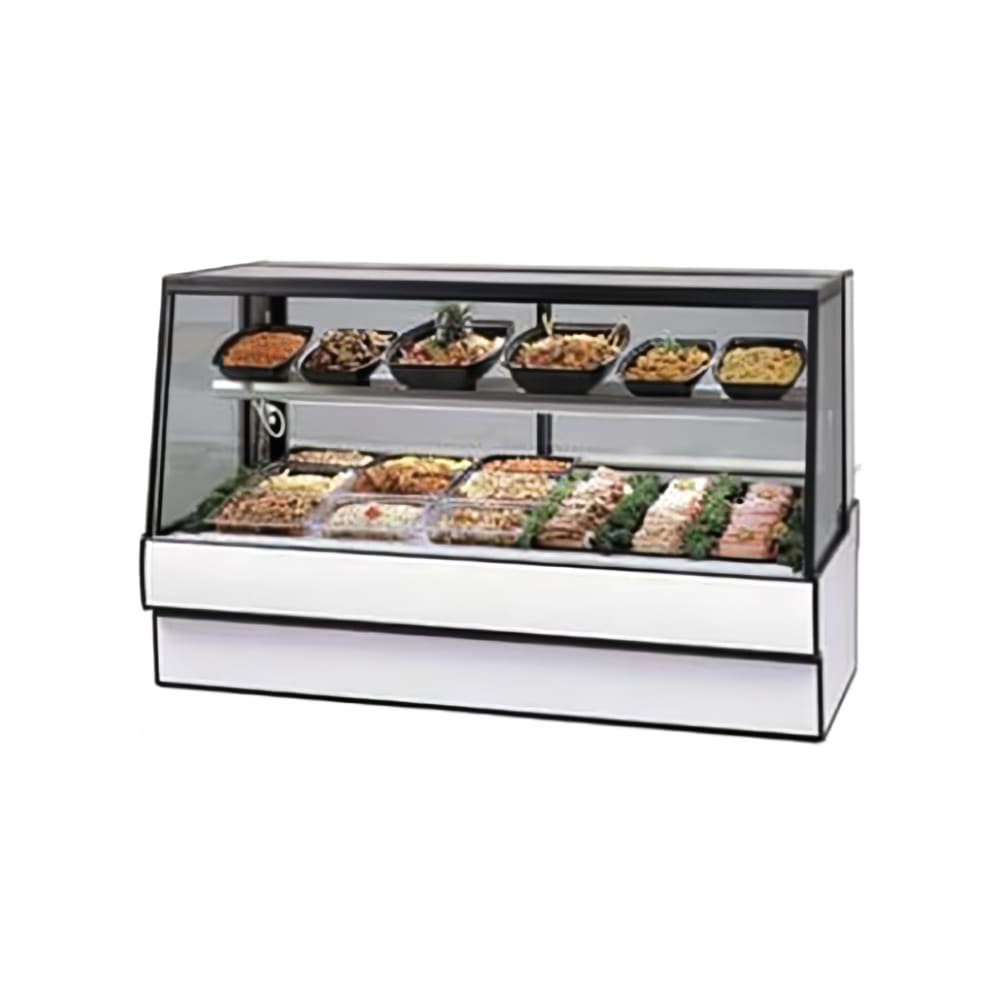 204-SGR7748CDBLK 77-1/8" Full Service Deli Case w/ Straight Glass - (2) Levels, 120v