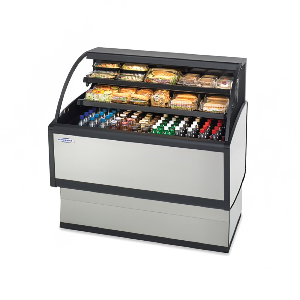 204-LPRSS4BLK 48" Horizontal Open Air Cooler w/ (3) Levels, 120v
