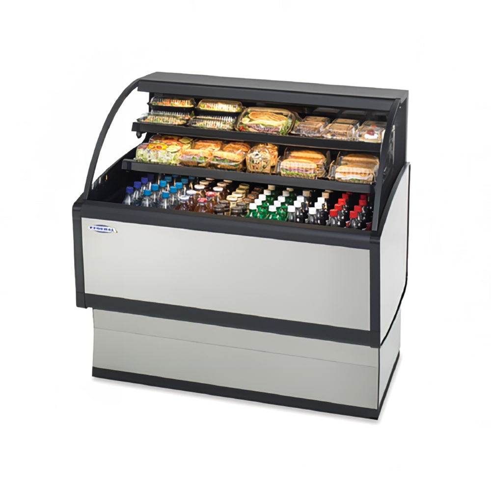 204-LPRSS5BLK 60" Horizontal Open Air Cooler w/ (3) Levels, 230v/1ph