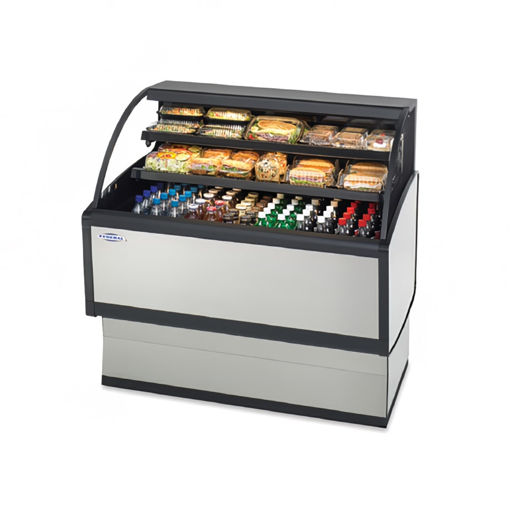 204-LPRSS3BLK 36" Horizontal Open Air Cooler w/ (3) Levels, 120v