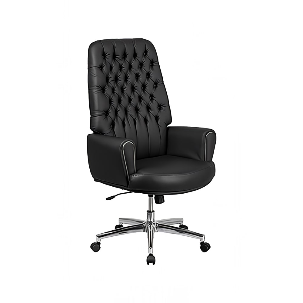 916-BT444BK Swivel Office Chair w/ High Back - Black LeatherSoft Upholstery