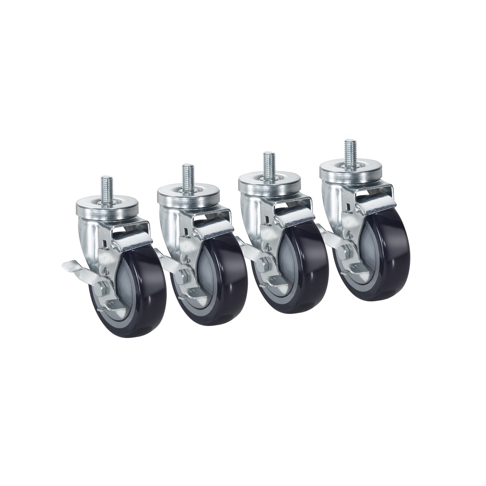 381-28144S 4 Piece Refrigerator Stem Caster Set w/ 4" Wheels