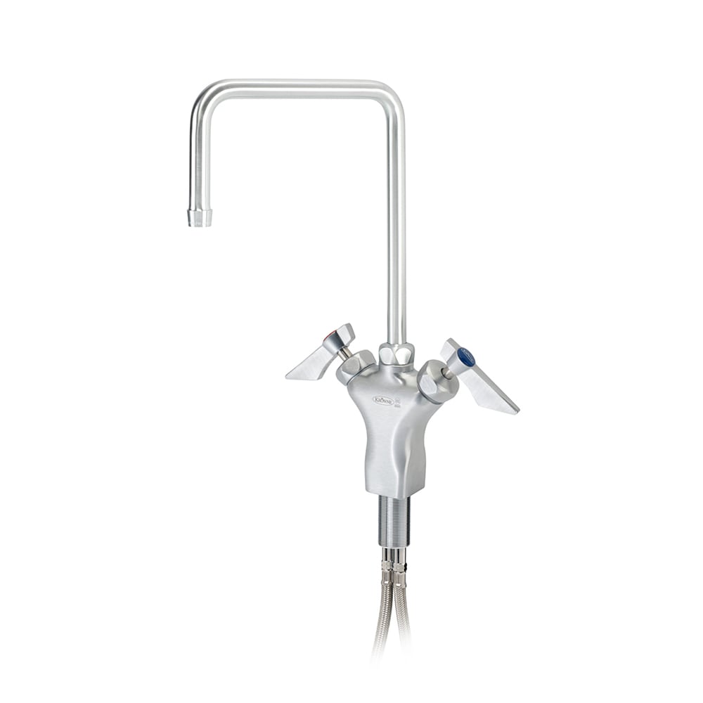 381-DX602 Deck Mount Faucet w/ 8 1/2" Double Bend Gooseneck Spout - Single Hole